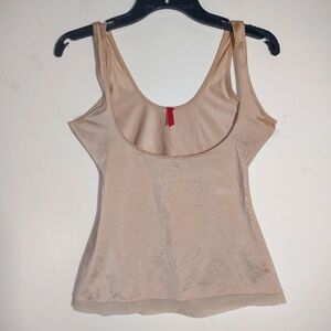 SPANX Simplicity Slimming Shapewear Open-Bust Scoop Back Cami Beige Size 2X EUC